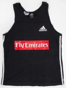 Collingwood training tops worn by Nathan Buckley; with ‘Fly Emirates’ patch on front, and with adidas logos. (3 different examples). - 4