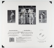 BILL BROWN & ARTHUR MORRIS, original signatures on a limited edition (#311/350) "The Openers" presentation; with PWC Certificate of Authenticity. 30 x 32cm; together with BOB SIMPSON & BILL LAWRY, original signatures on a limited edition (#209/350) "The O - 2