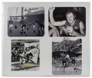 LOU RICHARDS, KEVIN MURRAY, BOBBY SKILTON & JOHN NICHOLLS, four individually signed black and white photographs, various sizes, the largest 26 x 20cm.