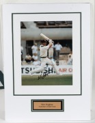 Signed photographs: Bill Brown and Arthur Morris signed on a reproduction photograph of the 1948 Invincibles, plus individual signed photographs of Greg Chappell, Kim Hughes, Jeff Thomson; together with two reproduction early cricket scenes (six items), a - 5