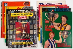 1976 - 87 range of Finals and Grand Finals Football Records, together with a special edition for 7 May 1992 titled "GAME OF THE CENTURY - COLLINGWOOD v CARLTON" which celebrated the 100th year since those two teams first met, while both teams were part of