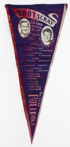 1954 "Footscray - First Grand Final Souvenir" Pennant, 45cm.