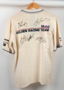 HOLDEN (MOBIL) RACING TEAM SHIRT, 1985-86, signed by Peter Brock, Mark Skaife, Craig Lowndes, Todd Kelly, Jason Bright and Greg Murphy. - 3