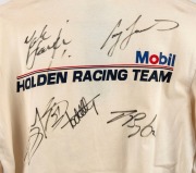HOLDEN (MOBIL) RACING TEAM SHIRT, 1985-86, signed by Peter Brock, Mark Skaife, Craig Lowndes, Todd Kelly, Jason Bright and Greg Murphy. - 4
