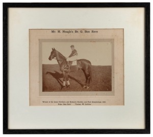 A collection of five photographs, comprising of H.Neagle's Bon Reve 1918, with Rider Stan Reid; Beechwood, winner at Randwick 1935, with rider Ray Wilson; Zuyder Zee, Winner of King's Cup Calcutta 1936, Rider Ray Wilson; Mas' Antibes, Winner of Viceroy Cu