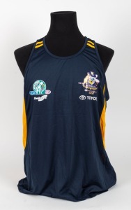 International Rules series v Ireland 2008, an Australian team training singlet with Australian logo on left breast.
