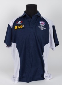 Victorian Football team polo shirt, from the NAB AFL U16 Championships 2009. Nathan Buckley coached "Vic Country" to the title in these championships.