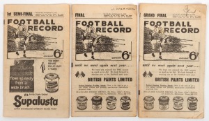 The 1961 VFL FINAL SERIES, comprising of the 1st Semi-Final (Footscray defeats St. Kilda), Preliminary Final (Footscray defeats Melbourne) and the Grand Final (Hawthorn defeats Footscray by 43 points). (Total: 3 items). This was Hawthorn's first Premiership and the Grand Final was the first in which none of the VFL's foundation clubs appeared.