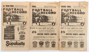 The 1961 VFL FINAL SERIES, comprising of the 1st Semi-Final (Footscray defeats St. Kilda), Preliminary Final (Footscray defeats Melbourne) and the Grand Final (Hawthorn defeats Footscray by 43 points). (Total: 3 items). This was Hawthorn's first Premiersh