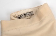 A pair of Clarrie Grimmett's pure wool cricket flannel trousers, circa 1930; with Kaylo "GRIPU" label to rear waistband. - 2