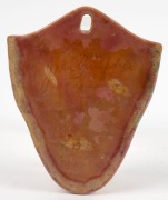 JOHN CAMPBELL rare pottery wall pocket adorned with koala, gumnuts and leaves, glazed in pink, brown and green, incised "John Campbell, Tasmania", 18cm high - 2