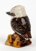 GRACE SECCOMBE pottery statue of a kookaburra on a log, incised "G. S. Aust.", 8.5cm high - 2