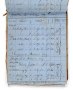 AN EXTRAORDINARY LEDGER BOOK RECORDING THE CONVICTS EMPLOYED IN A "WOOD GANG" BETWEEN APRIL 1866 and JULY 1868: The front cover further titled "No.27", the ledger of 184 pages, is a page-by-page record of the work performed by long-term convicts, mainly " - 3