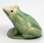 BENDIGO POTTERY green glazed frog, 13cm high, 19cm long - 2