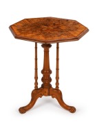 SUEFFERT fine antique New Zealand tilt-top wine table, 19th century, 74cm high, 57cm wide, 57cm deep - 2