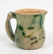 MERRIC BOYD pottery jug with hand-painted landscape scene, incised "Merric Boyd, 1916", ​​​​​​​12.5cm high - 3