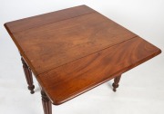 An antique Anglo-Indian padouk and cedar two drawer Pembroke table with reeded and acanthus carved legs, circa 1830, 73cm high, 59cm wide (extends to 104cm open), 91cm deep - 3