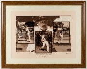 DON BRADMAN&nbsp;commemorative poster, limited edition with CofA verso. Attractively framed and glazed 83 x 104cm overall.