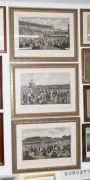 CARL KAHLER&nbsp; (Austria, Australia, United States, 1855-1906) Spring Racing Carnival 1887: a set of three hand-coloured photogravures titled "The Lawn at Flemington on Melbourne Cup day",&nbsp; "The Betting Ring at Flemington", "Derby Day, Flemington", attractiv