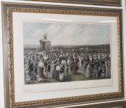 CARL KAHLER&nbsp; (Austria, Australia, United States, 1855-1906) Spring Racing Carnival 1887: a set of three hand-coloured photogravures titled "The Lawn at Flemington on Melbourne Cup day",&nbsp; "The Betting Ring at Flemington", "Derby Day, Flemington", attractiv - 2