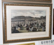 CARL KAHLER&nbsp; (Austria, Australia, United States, 1855-1906) Spring Racing Carnival 1887: a set of three hand-coloured photogravures titled "The Lawn at Flemington on Melbourne Cup day",&nbsp; "The Betting Ring at Flemington", "Derby Day, Flemington", attractiv - 3