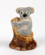 GRACE SECCOMBE&nbsp;pottery statue of a koala, incised "G. S., Aus.", 8cm high