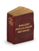 GASC'S LOCKET FRENCH DICTIONARY the "Smallest French & English Dictionary" contained in a small metal locket with window front, [David Bryce & Sons],&nbsp;vii,648(1) printed pages. Printed on fine india paper. Last printed page covers English coins and measure - 2