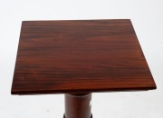 An Australian blackwood pedestal with square top, conforming moulded plinth base and finely reeded trunk, circa 1920, 102cm high, 29.5cm wide, 29.5cm deep - 2