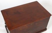 An Australian cedar flip-top trunk with dovetailed joinery, brass carry handles and a moulded plinth base, 19th century, 46cm high, 79cm wide, 50cm deep - 2