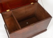 An Australian cedar flip-top trunk with dovetailed joinery, brass carry handles and a moulded plinth base, 19th century, 46cm high, 79cm wide, 50cm deep - 3