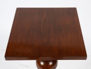 An Australian blackwood pedestal with square top, supported by a vase and baluster shaped column, circa 1920, 104cm high, 30cm wide, 29cm deep - 2