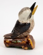 GRACE SECCOMBE impressive pottery kookaburra statue with open beak, incised "G. S. Aus.", ​​​​​​​19cm high - 2