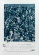 DON BRADMAN: "Bradman - The World Record", display comprising picture of Bradman leaving the field after his world record 334 in the 1930 Headingly Test, signed by Bradman at lower left, limited edition 355/1000, window mounted, framed & glazed, overall 4 - 2