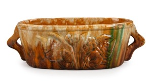 JOHN CAMPBELL two-handled pottery trough, incised "John Campbell, Tas.", 10.5cm high, 35m wide