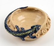 MARGUERITE MAHOOD "The Intruder" pierced pottery bowl with applied dragon decoration, incised "Marguerite Mahood, The Intruder", ​​​​​​​5.5cm high, 12cm wide - 2