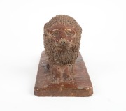 CORNWELL'S POTTERY pair of workman's lion doorstops with salt glaze, 19th century, 15.5cm high, 15cm long - 3