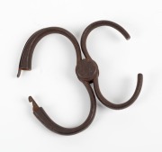 An antique pair of "Come-Along" handcuffs, 19th century - 2