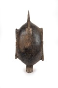 Food bowl, carved wood with remains of remains of piped clay, Papua New guinea origin, 55cm wide