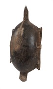 Food bowl, carved wood with remains of remains of piped clay, Papua New guinea origin, 55cm wide - 2