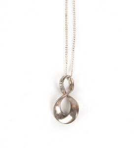 GEORG JENSEN: Danish silver necklace in original box.