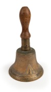 A convict watchman's alarm bell with broad arrow mark, 19th century, ​​​​​​​27cm high