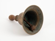 A convict watchman's alarm bell with broad arrow mark, 19th century, ​​​​​​​27cm high - 2