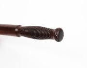 An antique Australian hardwood truncheon with ring turned hand grip, 19th century, ​​​​​​​38cm long - 3