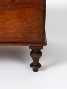 An antique Australian cedar and pine folio stand on turned legs, circa 1850s, 37cm high, 64cm wide, 53cm deep - 3