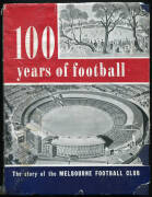 "The Usher Diary 1911" published by Andrew Usher & Co Scotch Whisky [Edinburgh, 1910], includes sporting results & information; plus  "100 Years of Football - The Story of The Melbourne Football Club" by Taylor [Melbourne, 1958]. Fair/Good condition.  - 2