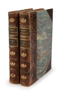 JOHN WEST (1809 - 1873), The History of Tasmania, in two volumes, octavo, 1852, {Launceston : Henry Dowling, 1st ed.], viii, 340; vi, 380pp; half leather bindings over marbled boards with gilt titles and inlaid leather panels to spines.