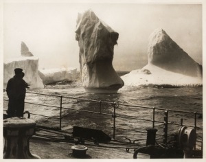 THE B.A.N.Z. ANTARCTIC EXPEDITION:Official original photograph by Captain Frank Hurley:Image B29 - Title: A Glittering Ruin,with official "MAWSON ANTARCTIC EXPEDITION" handstamp and release date "TUESDAY MAY 19, 1931" verso, together with the official let