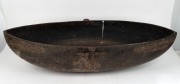 An impressive Massim canoe shaped bowl, carved wood with remains of piped clay, East Papua New Guinea, ​​​​​​​112.5cm wide - 5