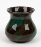 CRUFFEL&nbsp;green and brown glazed porcelain&nbsp;vase, 9.5cm high