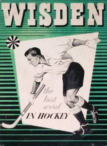 c1940s advertising self-standing showcard "WISDEN - the last word IN HOCKEY", overall 31x42cm. Attractive and scarce.